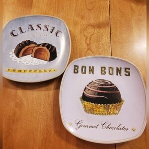 Sakura Confections 2 Salad Plates 8" Gourmet Chocolate Collection